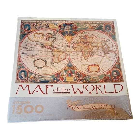 Springbok by Hallmark 1500‎ Piece Jigsaw Puzzle Map of the World New - Picture 1 of 5